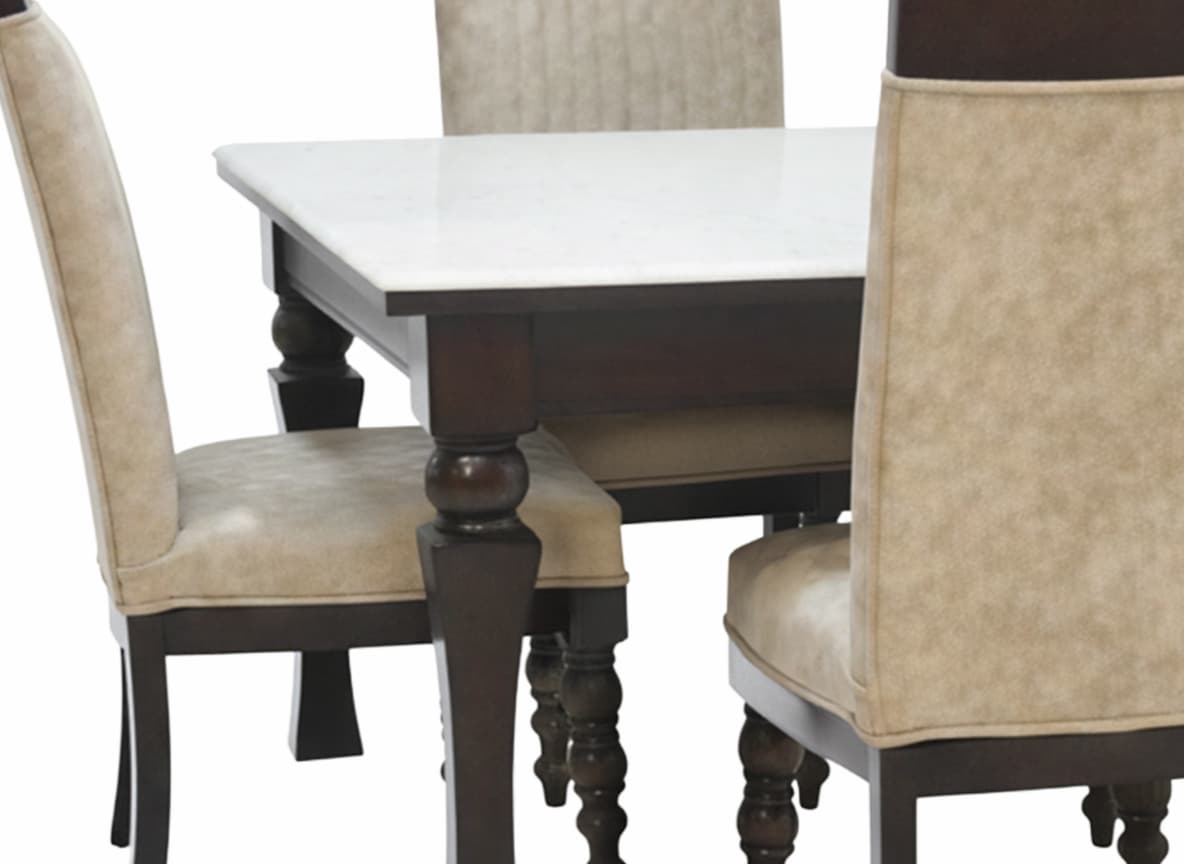 Elegant 4-Seater Marble Top Dining Set 4