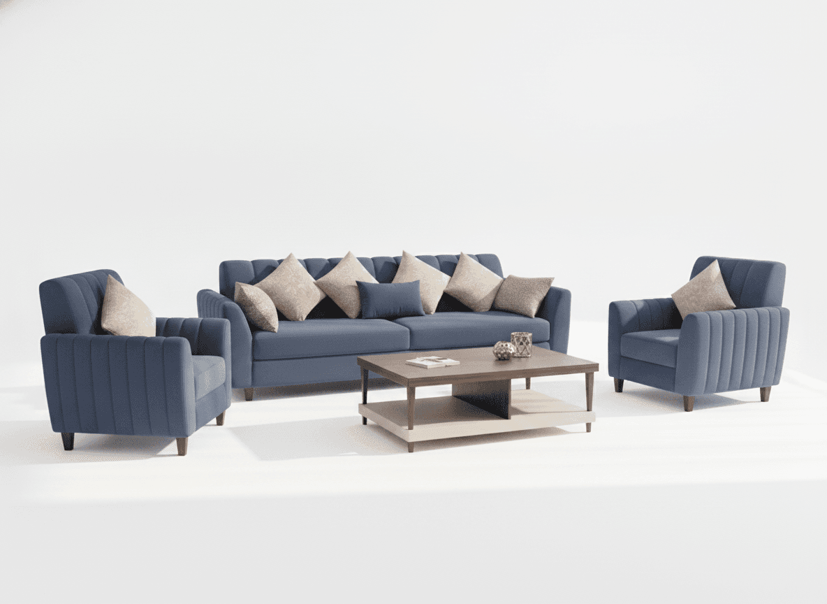 Modern Fabric Sofa Set (3+1+1) 3