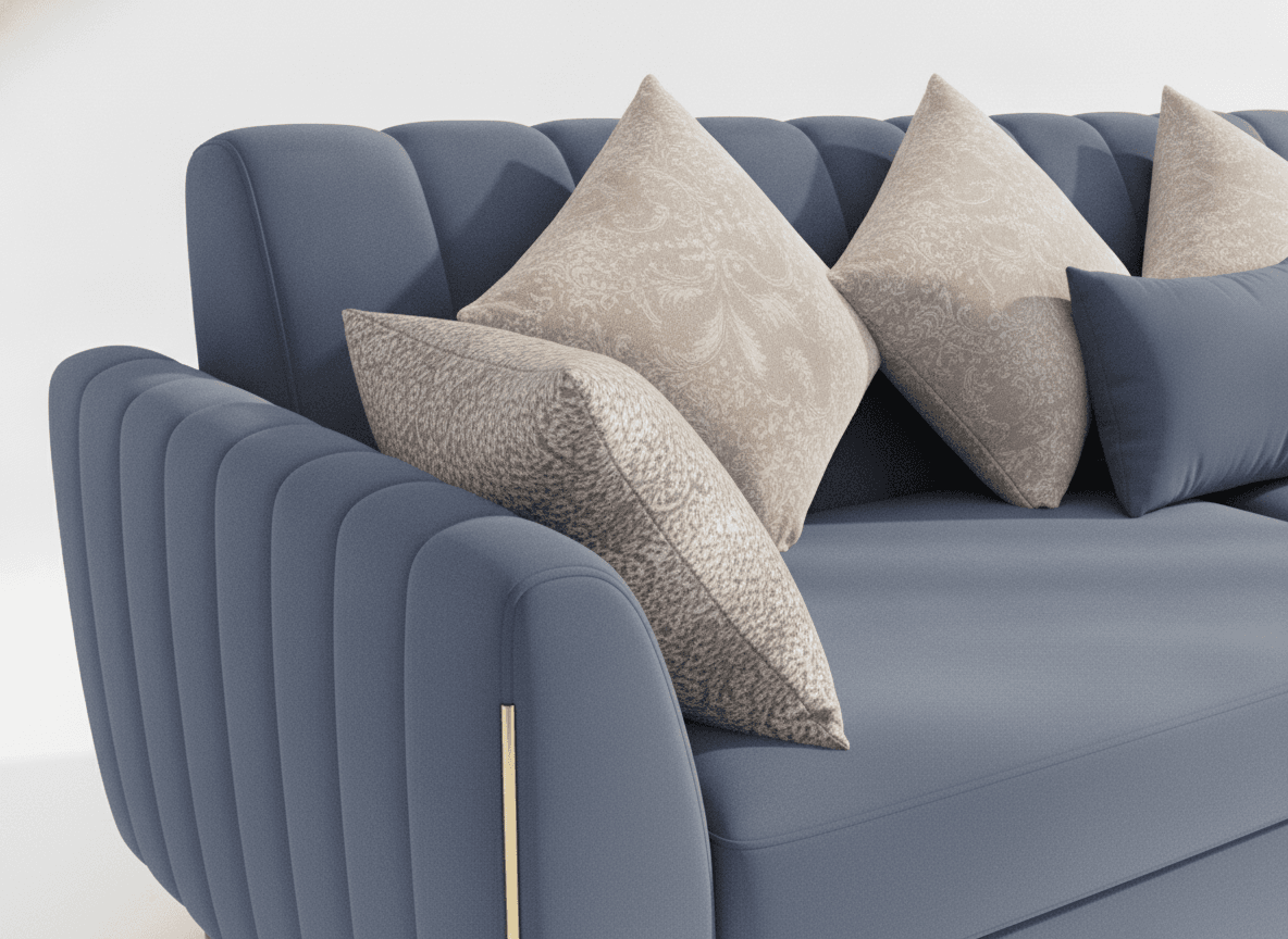 Modern Fabric Sofa Set (3+1+1) 4