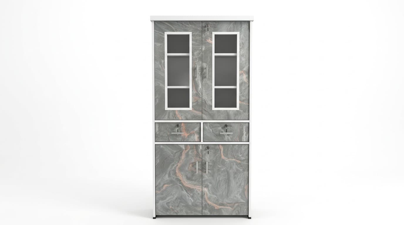 Modern Grey Marble Finish Wardrobe 2