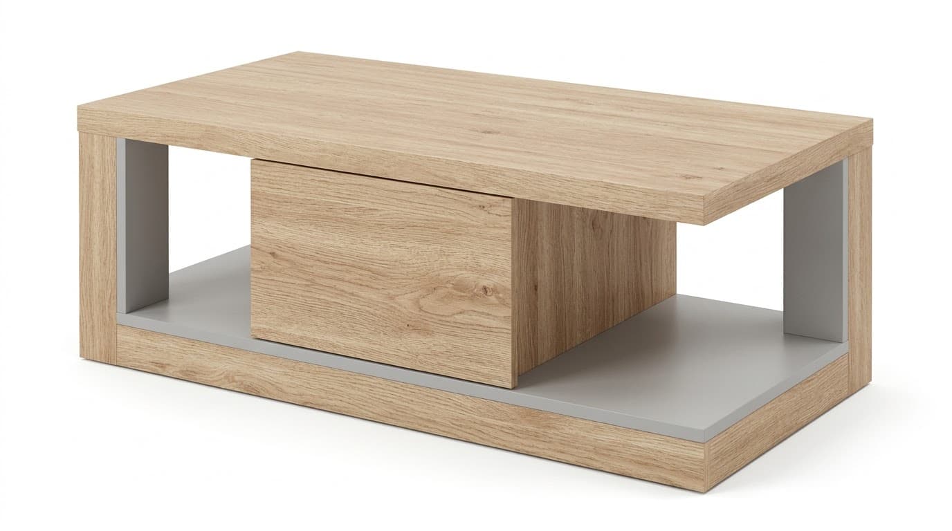 Modern Wooden Center Table with Storage 4