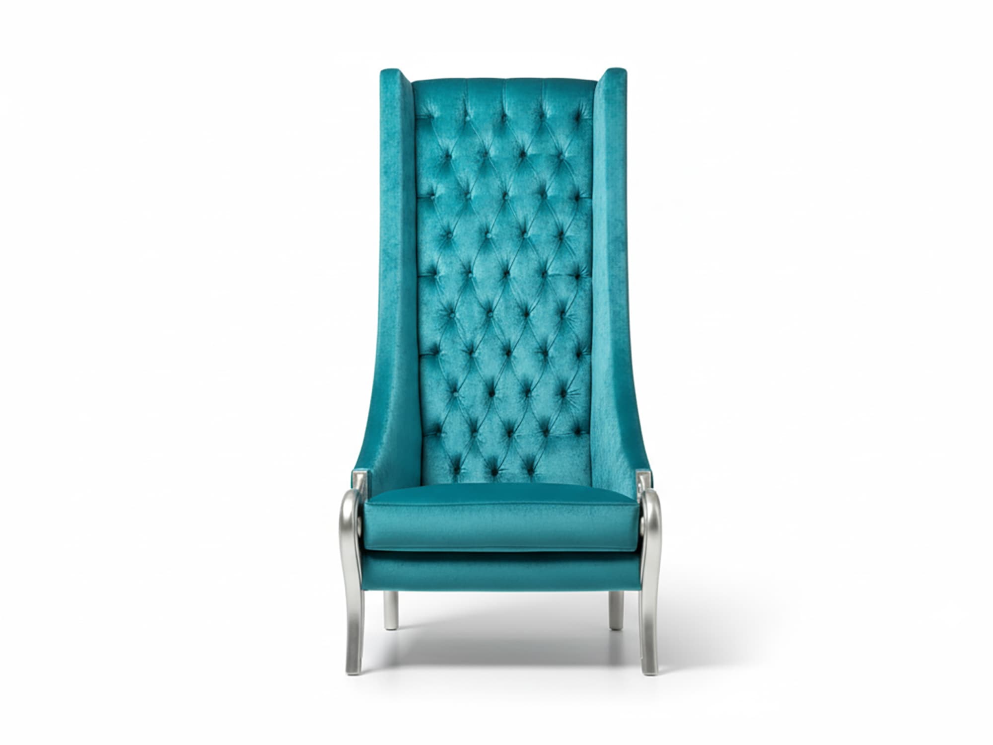 Luxury High Back Accent Chair with Tufted Upholstery 2