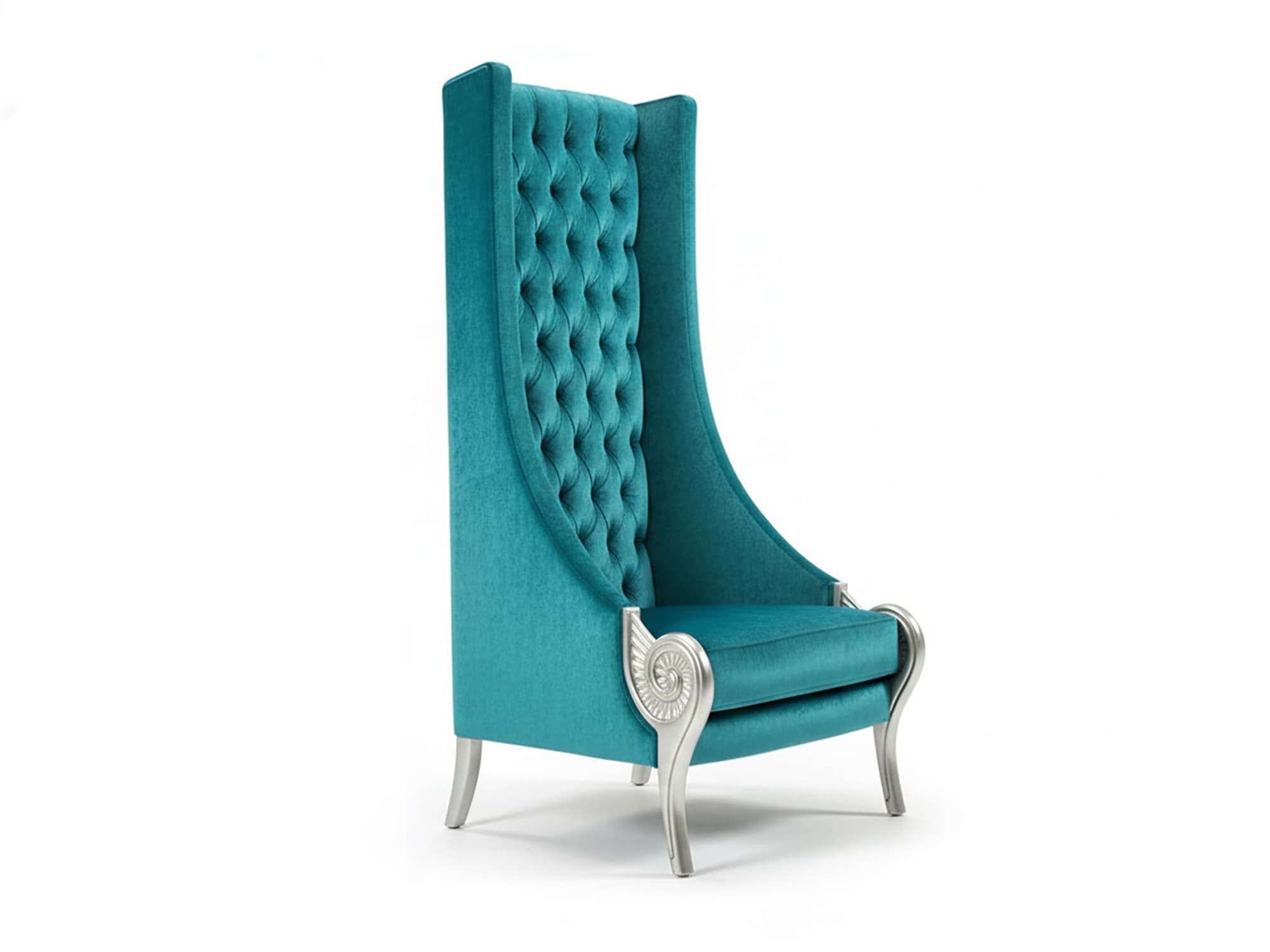 Luxury High Back Accent Chair with Tufted Upholstery 3