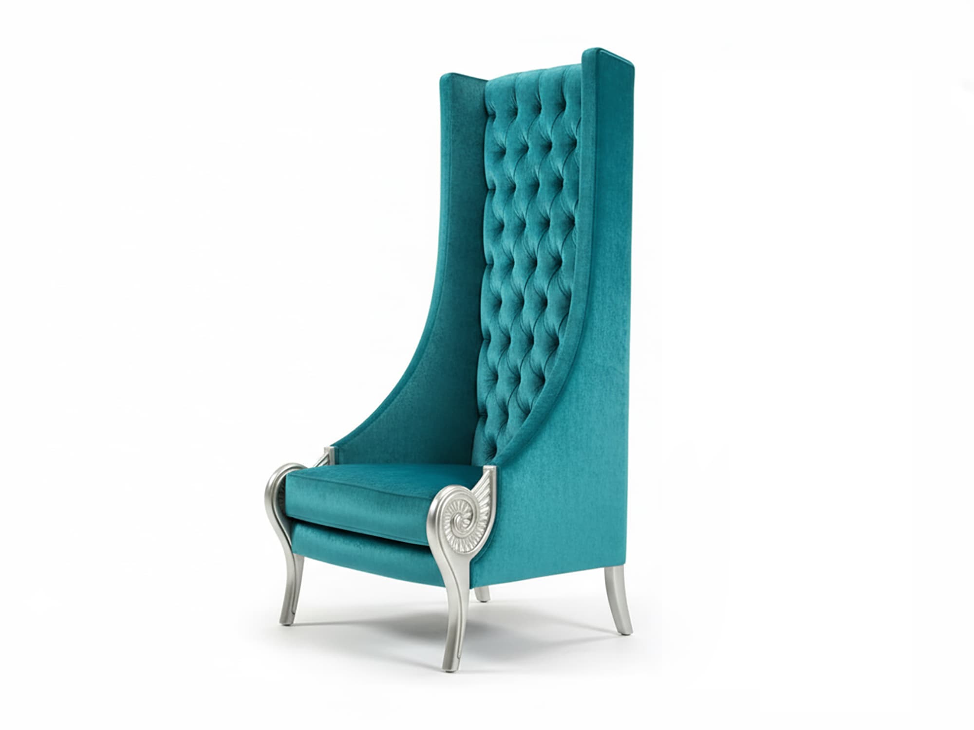 Luxury High Back Accent Chair with Tufted Upholstery 4