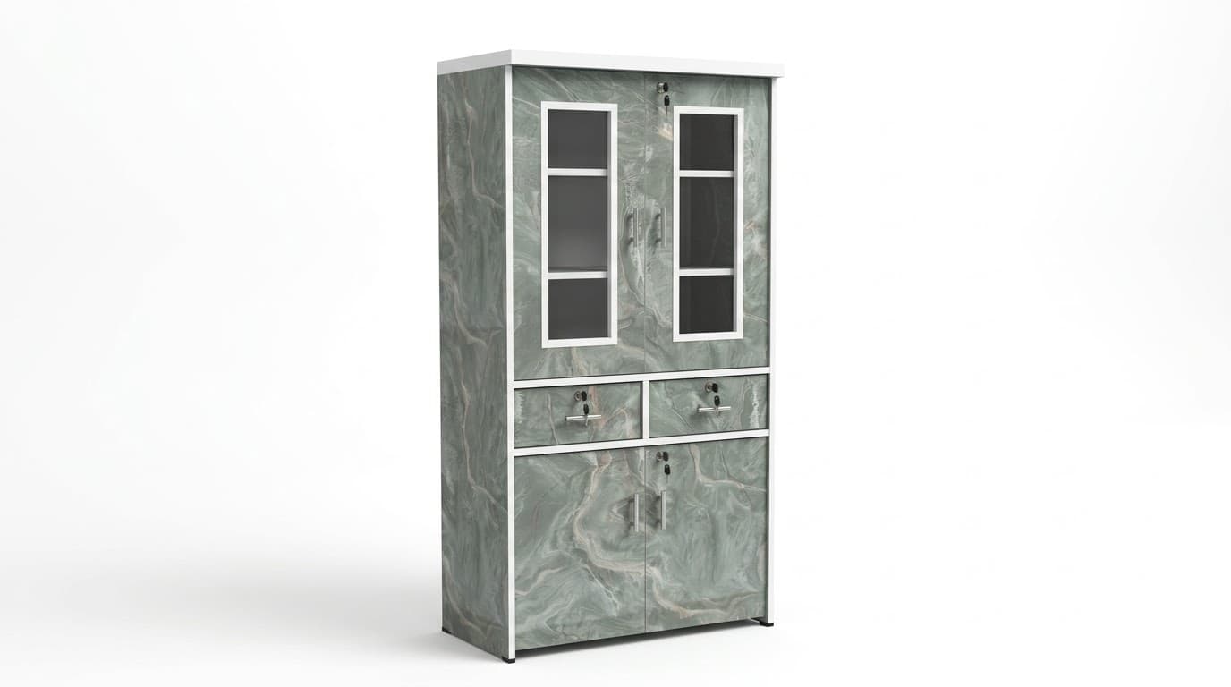 Modern Grey Marble Finish Wardrobe 3