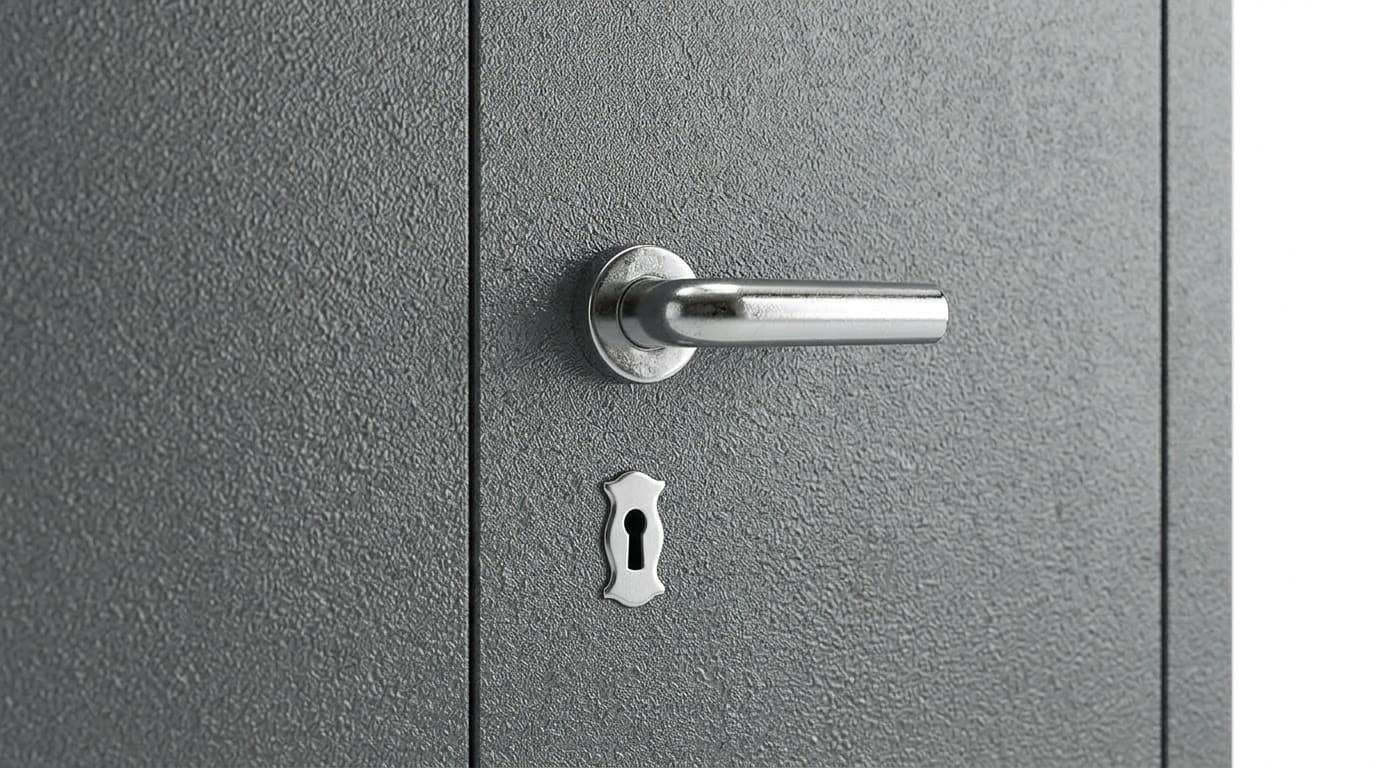 Grey Metal 2-Door Storage Cabinet 5