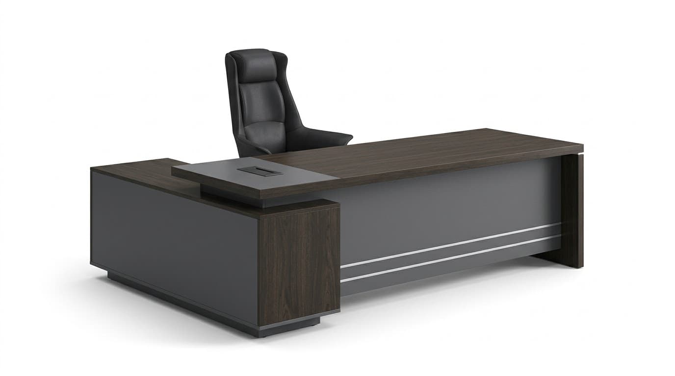 Modern Executive L-Shaped Office Desk 3
